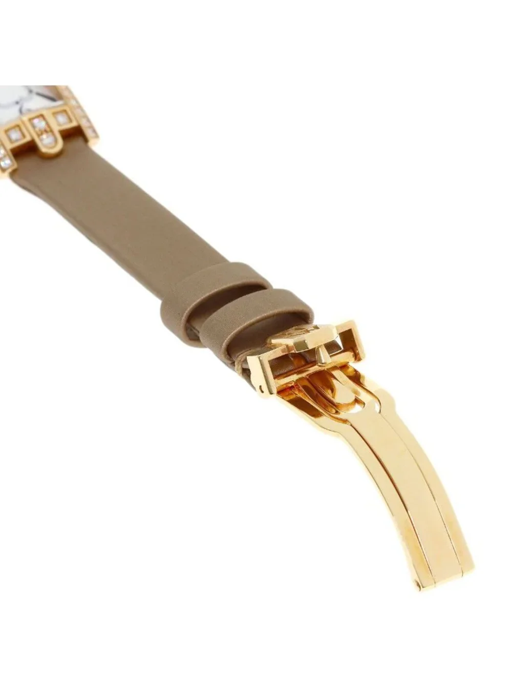 Harry Winston 332 Lqr Avenue C Mini Diamond Bezel Watch 18k Pink Gold Satin